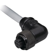 Drop Cordset KwikLink, DeviceNet patchcord, trunk end: male Micro, right angle, device end: female Micro, straight, 1m, PVC, Grey