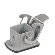 Base HDC 04A ALU, size 1, side-locking clamp on lower side, -40..125°C, diecast aluminium, IP65