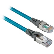 EtherNet™ Cable, RJ45 plug » RJ45 plug, 100BASE-TX, 100Mbit/s, shielded, 2m PUR cable, teal