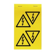 Device Marker Symbolpack 50x50x50 B/DR, Triangle Lightning Flash, self-adhesive, -45..80°C, 40pcs/pck| 4pcs/sht, yellow-black
