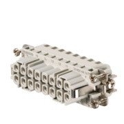 Insert HDC HA 16 MT, male, size 5, 16P 16A 250V, tension clamp
