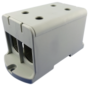 1914133 « Tapping Terminal Block Al/Cu UK240/2A, 1P (4holes) 35-240mm² 760/850A 1000VAC/ 1500VDC, Hex8 26Nm 35..120mm²/ 46Nm 150..240mm², panel mount, MaxPro, grey