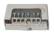 Equipotential Busbar PA6, base^cover, 2x (6..25mm² ^5x 1,5..6mm²)