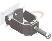 Clamp Clip BS16, Ø10..16mm, incl. plastic pressure-trough ^counter trough, zinc coated steel, mount C-rail, 100pcs/pck