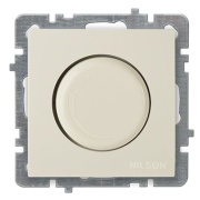 Dimmer Touran, mech.| ill., 600W, fuse, flush mount, beige