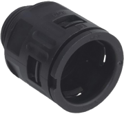 Conduit Connector Straight RQG-M, M32x1.5| D28.5, wrench 34mm, -40..120°C, polyamide impact-resistant, TPE, V0 (UL 94), IP68/69, black