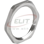 Locknut M40x1.5, wrench 46, thickness 5mm, -40..200°C, nickel-plated brass