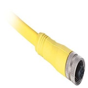 Cordset 889R, female AC Micro 6pin » flying-lead, 4A 250V, -20..105°C, polyurethane, gold over nickel-plated brass, PVC, 5m, IP67/69K, yellow