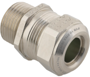 Cable Gland Ex Compact MS, M40x1.5, ø24..32mm| 1piece sealing insert, wrench 50, thread 14mm, -60..105°C, nickel-plated brass ^FPM ^NBR, incl. O-ring, Ex d IIC/ Ex e II, CE/IECEx/DNV, IP68/69K
