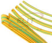 Heat Shrink Tubing H-2F (YG), 6.4/3.3mm, thin-wall 0.56mm, crosslinked polyolefin -55..135°C/ +100°C, flame-resistant ^high flexibility, 1m/pce, yegr