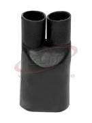 Cable Breakout HLB 220, 2cores, 60/23mm (wall thick 2.6mm) L118mm, crosslinked polyolefin -55..125°C/ +130°C, UV resistant, black