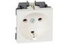 Socket Mosaic, mech.| 2P+E, 16A 250VAC, 2M, white