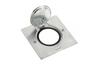Floor Socket Box Arteor/Mosaic, square, 1x 2M, white LED, 180° opening flap, IP44 IK08, stainless steel