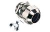 Cable Gland Progress EMC easyConnect, M20x1.5, ø8..15mm| 2piece sealing insert, thread 6mm, ss 1.4310 contact spring, -60..100°C, nickel-plated brass ^TPE, incl. NBR  CE/IEC/VDE/UL/EAC, IP68/69