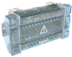Distribution Block, 4P 160A 500V, 4x (1x 35..70mm²| 2x 10..35/10..25mm² 4x 10..25/6..16mm² 8x 2.5..10/1.5..10mm²), external input/output, staggered bars, 8M,
