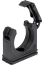 Conduit Clamp w. Cover RQS, D28.5mm, fixing ribs as strain relief, -40..120°C, polyamide PA6, HB (UL 94), black
