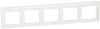 Frame Valena, 5gang, horiz. mount, white