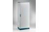 Cabinet ENUX, 1000Wx1800Hx400D, frame, plain door, rear panel, lever-operated double bar locking w. 3mm double-bit insert, modular, adj. cable entry w. sealing gasket, C3M| epoxy resin layer, IP55 IK10, NEMA12, ocean blue/ grey