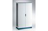 Cabinet ENUX, 1200Wx2000Hx400D, frame, blank double door, rear panel, lever-operated double bar locking w. 3mm double-bit insert, modular, adj. cable entry w. sealing gasket, C3M| epoxy resin layer, IP55 IK10, NEMA12, ocean blue/ grey