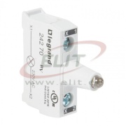 LED moodul ACS, 230VAC, 2x 2.5mm², screw clamp, mount on control station base, Legrand, valge