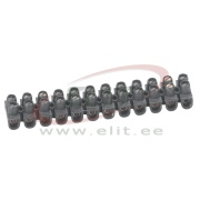 Lühterklemm NylBloc, 12x 2.5mm² (Ø2.5mm) 24A 250V, flame retardant polypropylene -25..100°C, black