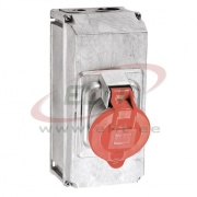 SM Socket Hypra, 3P+E 63A 415VAC, metal, IP44