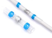 Termokahanev jätkuhülss jootetinaga Ver, shrink ratio 3:1, 1.5..2.5mm², polyolefin -55..125°C/ +140°C, 100pcs/pck, sinine