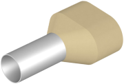 Kaksik juhtmehülss kraega Ct 100014 w, 2x10x14mm, 100pcs/pck, nat. valge