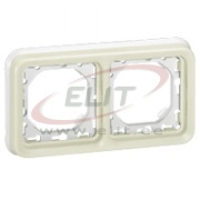 SV Raam Plexo, 2gang, hori., IP55, valge