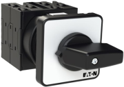 T0-3-8007/E| Cam Switch, voltmeter Phase/Phase-0-Phase/N| 45°, 5.5kW 20A 3x 400VAC, incl. black handle, silver legend plate, clamp terminal 2.5mm² 1.0Nm, panel mounting, IP65