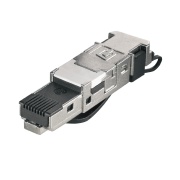 Plug RJ45 IE-PS-RJ45-FH-BK-B, no tools required, cat.6A/class EA (ISO/IEC 11801 2010), RJ45/IDC, 8-core EIA/TIA T568B