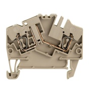 Test-riviklemm ZTR 2.5-2/O.TNHE, 1-tier, 2.5mm² 10A 400V, pivoting, tension clamp, beež