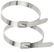 Stainless steel cable tie, ball-lock 200/7.9, AISI 316, -80..538°C, 160kg, DNV-GL, UL, RoHS, CE, 100pcs/pck