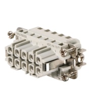 Insert HDC HA 10 FT, female, size 2, 10P 16A 250V, tension clamp