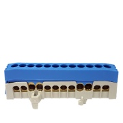 N-klemm N12-F2, 12x16mm², 63A 690V, puutekindel, TS35, Z2, sinine