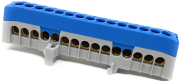N-klemm N15-F2, 15x16mm², 63A 690V, puutekindel, TS35, Z2, sinine