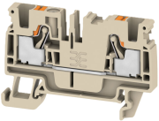 Pist-riviklemm A2C 4, 1-tier, 4mm² 32A 800V, push-in, beež