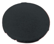 Nupuplaat M22-XD-S, flat, blank, 10pcs/pck, black