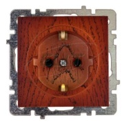 Pistikupesa Touran, mehh.| 2P+E Schuko lapselukk, 16A 250VAC, süvis, kirss