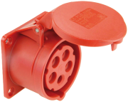 Kilbipesa, 3P+N+E 16A 415VAC, IP44, MaxPro, punane