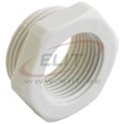 Läbiviigu üleminek Synthetic, M63x1.5 » M40x1.5, mutrivõti 68mm, keermepikkus 12mm, -30..100°C, polüamiid PA6, HF, IP54/68, helehall