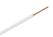 Stranded hook-up copper wire LiY, 0.25mm², telecom, PVC, -5..70°C, 250m/pck, white