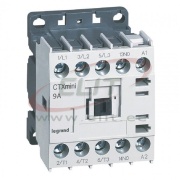 Minikontaktor CTXmini, 4kW 9/20A 3x400VAC, 1NO 10A 240VAC, cv 24VAC, TS35/ panel mount