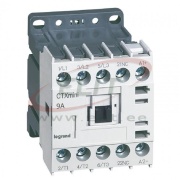 Minikontaktor CTXmini, 4kW 9/20A 3x400VAC, 1NC 10A 240VAC, cv 24VDC, TS35/ panel mount