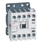 Minikontaktor CTXmini, 5.5kW 12/20A 3x400VAC, 1NC 10A 240VAC, cv 24VAC, TS35/ panel mount
