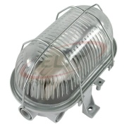 Valgusti OVAL 60, SIM2, 60W E27, hall polüpropüleen, metallrestiga klaaskuppel, IP54, MaxPro