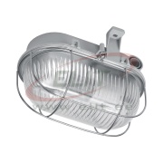 Valgusti OVAL 100, 75W E27, hall polüpropüleen, metallrestiga klaaskuppel, IP44, MaxPro