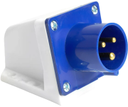 SM Industrial Inlet, 1P+N+E 16A 230VAC, IP44, MaxPro, blue