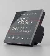 Termostaat TVT 30, LCD touch screen, +5°..60°C, 3.2kW 16A 230VAC, incl. floor, air sensors, man, weekly, holiday, delay progr., child lock, diagnostics, anti-freeze, flash mounting Ø60mm box, Thermoval