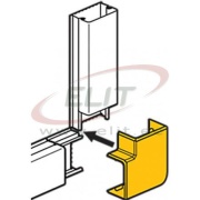 L-nurk DLP-S, 32x16mm, valge
